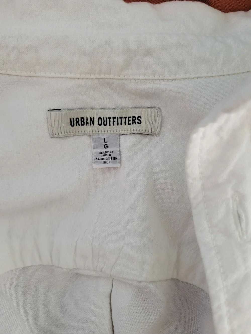 Urban Outfitters White Button Down Shirt Oversized 100% Cotton Boxy Fit Large - Picture 6 of 7